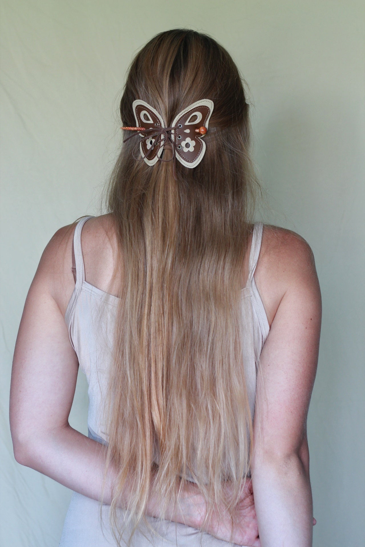 Kyramade Vegan leather Butterfly hair slide