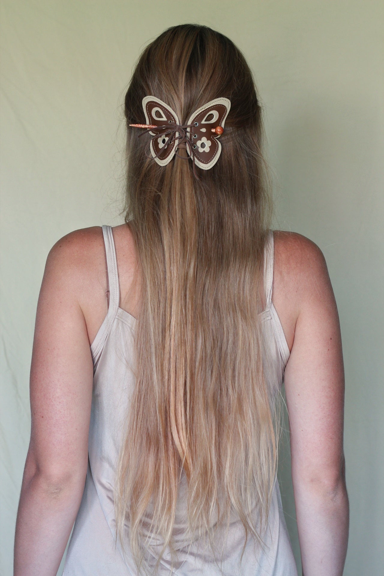 Kyramade Vegan leather Butterfly hair slide