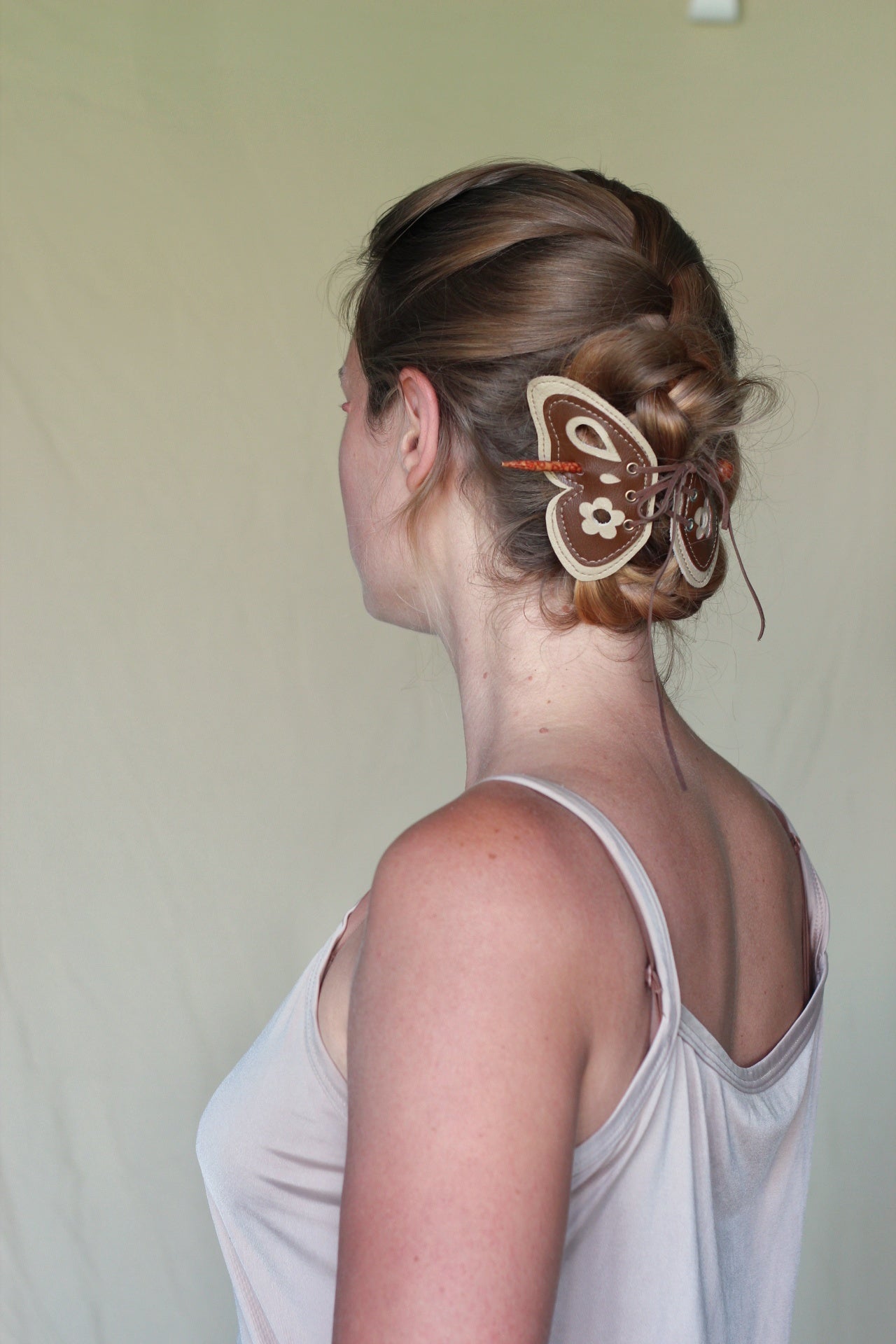 Kyramade Vegan leather Butterfly hair slide