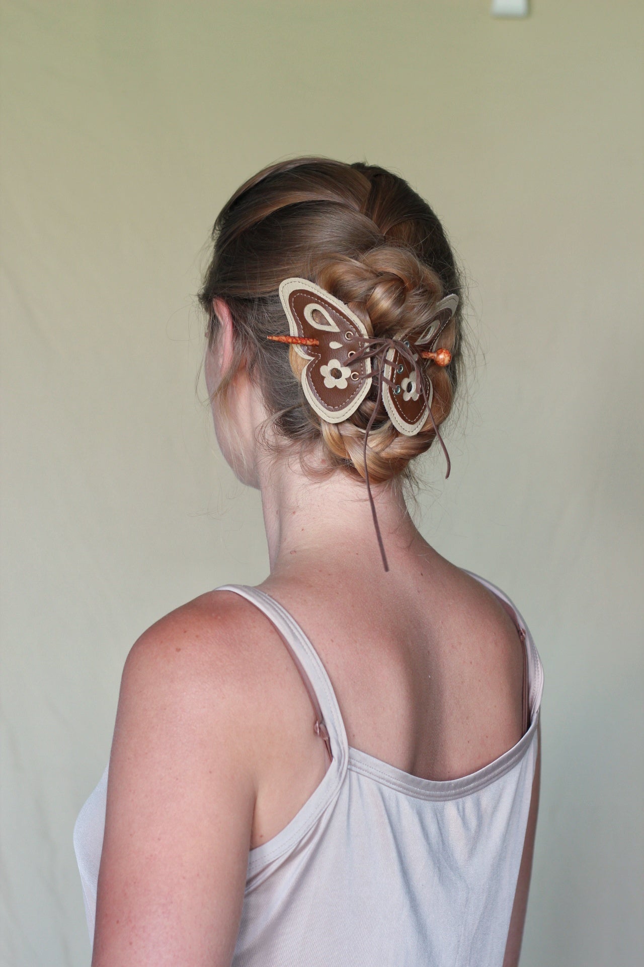 Kyramade Vegan leather Butterfly hair slide