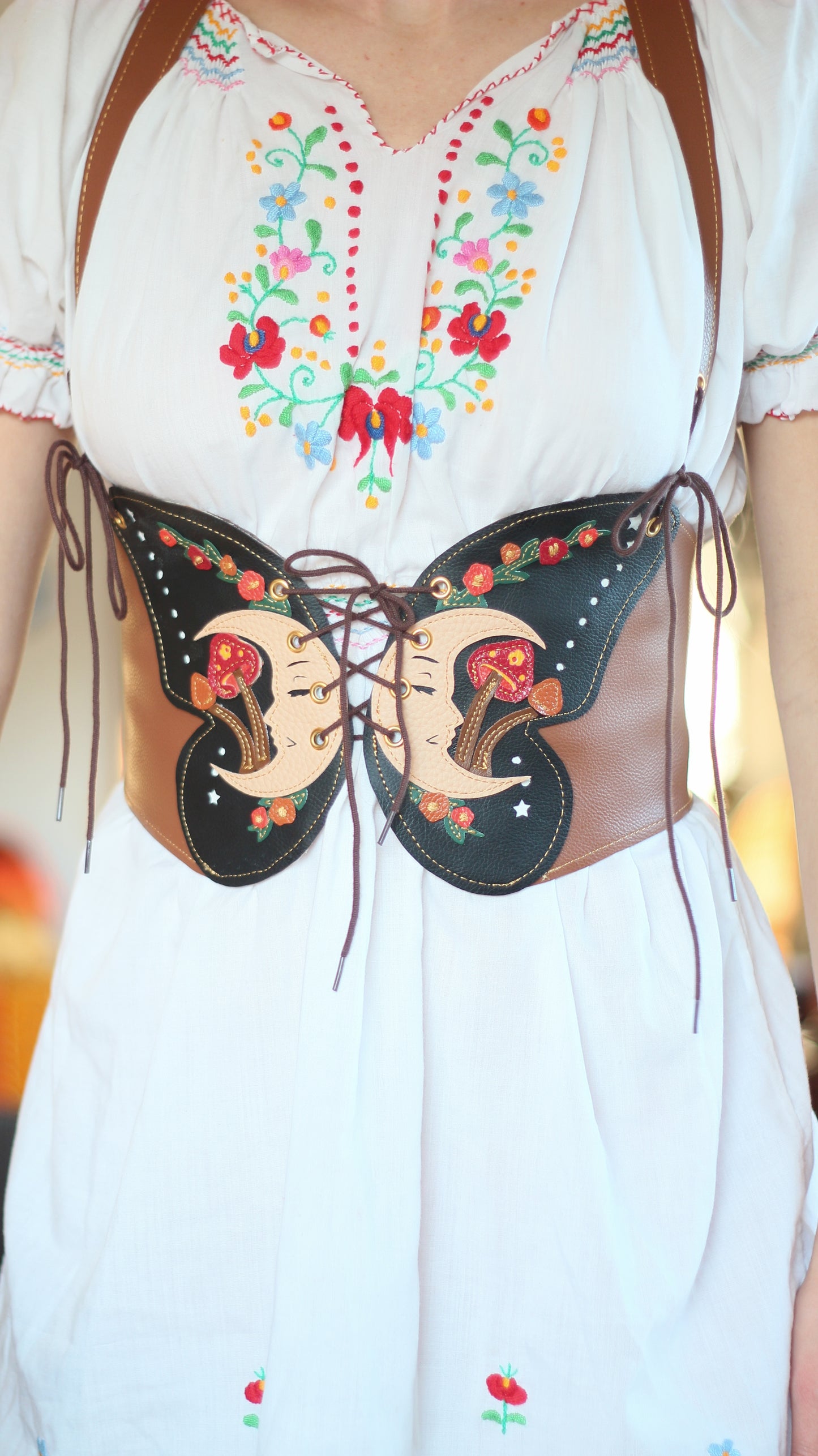 Kyramade vegan leather sisters of the moon butterfly harness