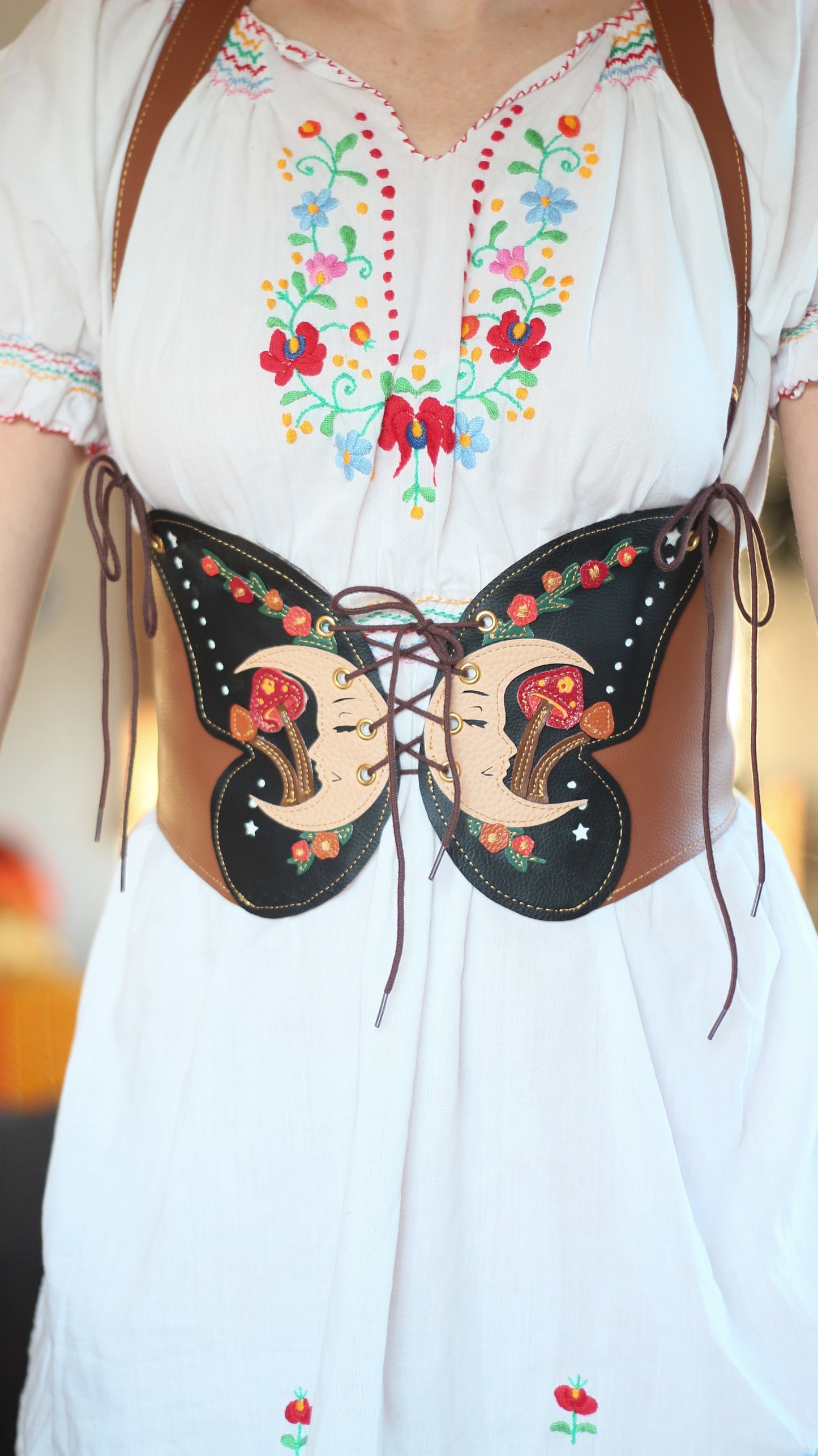 Kyramade vegan leather sisters of the moon butterfly harness