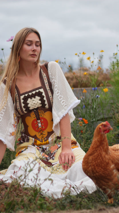 Kyramade vegan leather flower harness