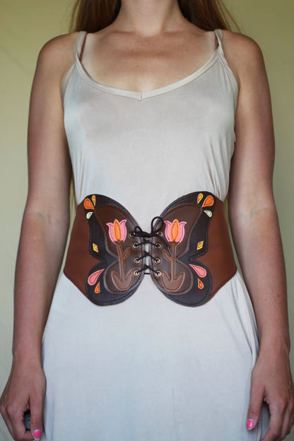 Kyramade vegan leather butterfly belt