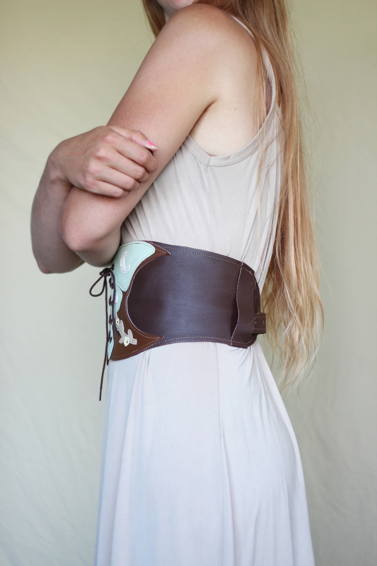 Kyramade vegan leather Luna Moth Belt