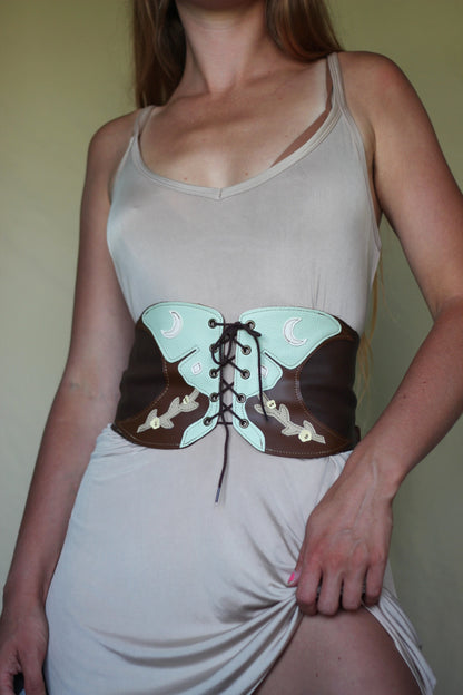 Kyramade vegan leather Luna Moth Belt