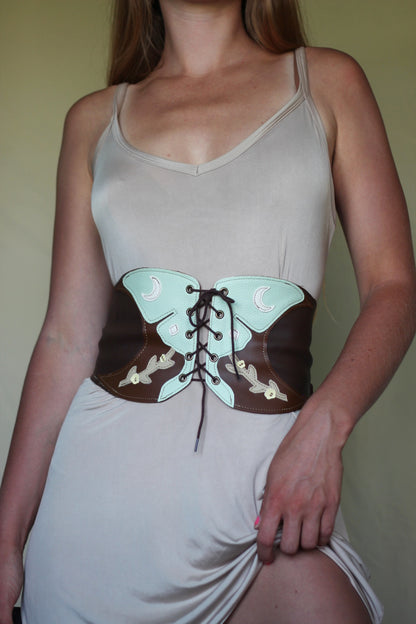 Kyramade vegan leather Luna Moth Belt