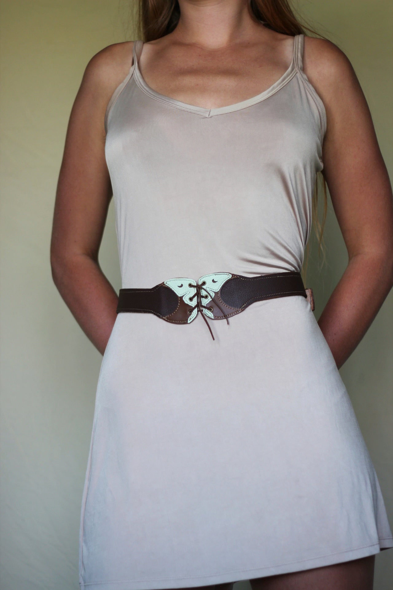 Kyramade vegan leather Mini Luna Moth belt