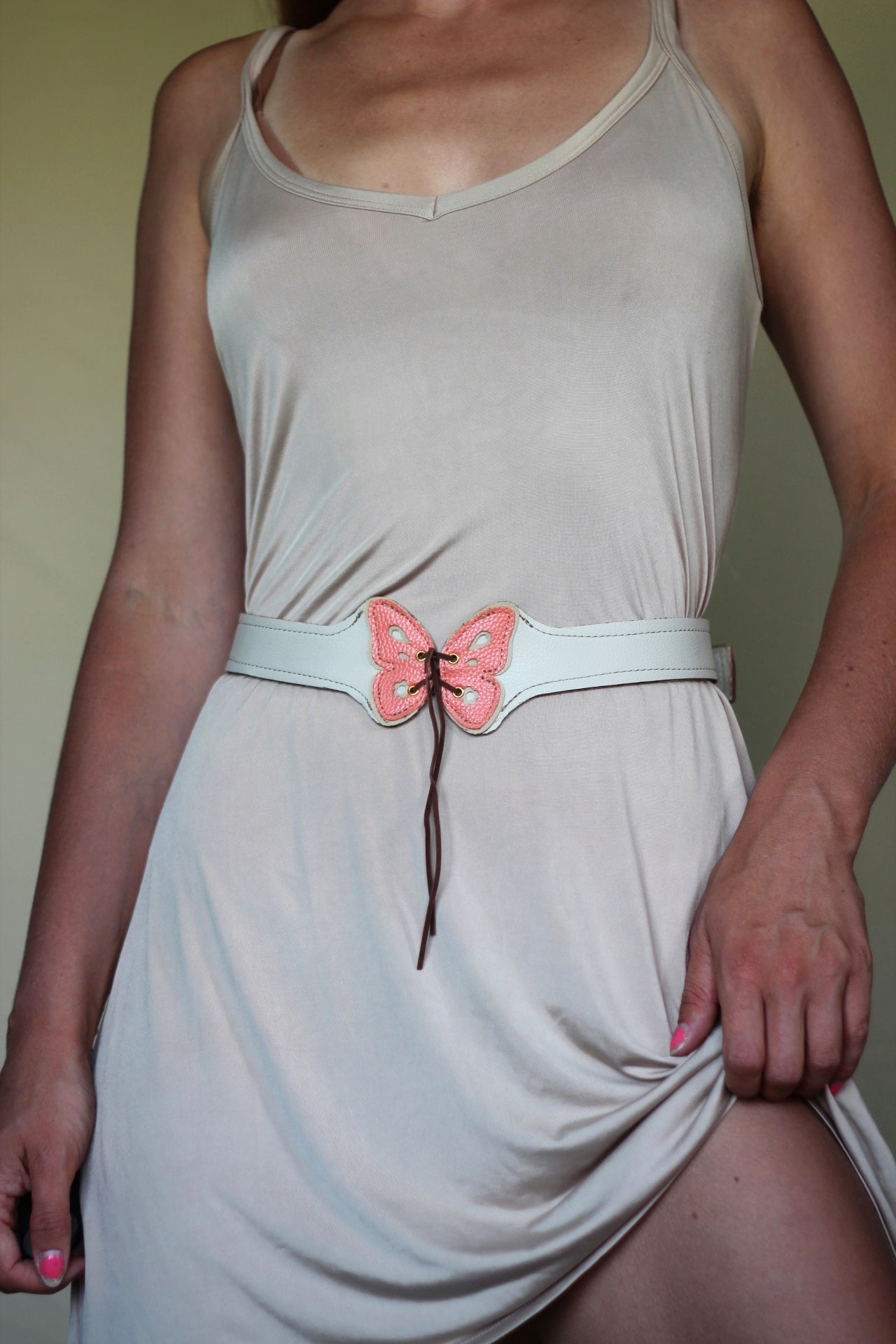 Kyramade vegan leather Mini butterfly belt