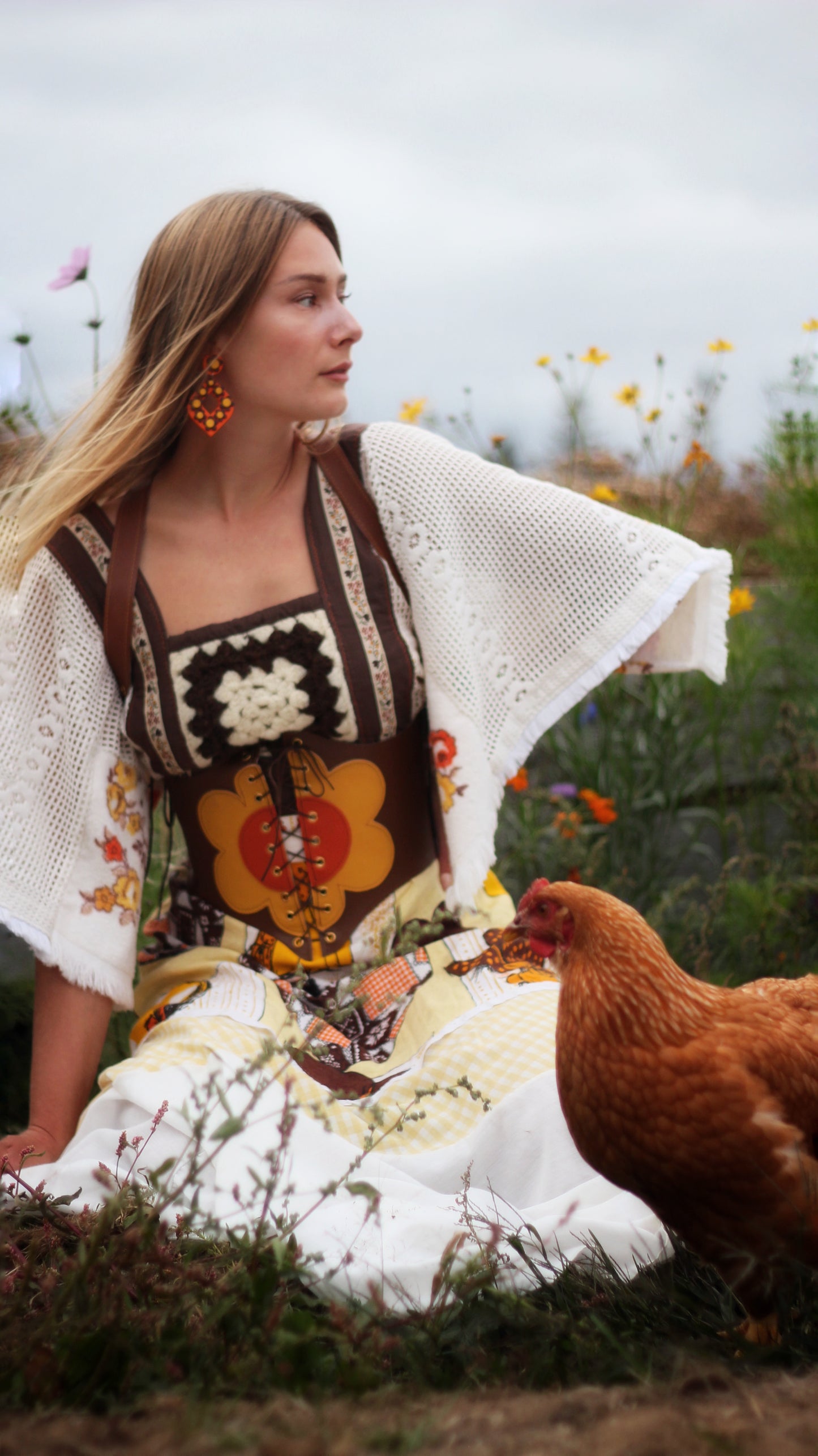 Kyramade vegan leather flower harness