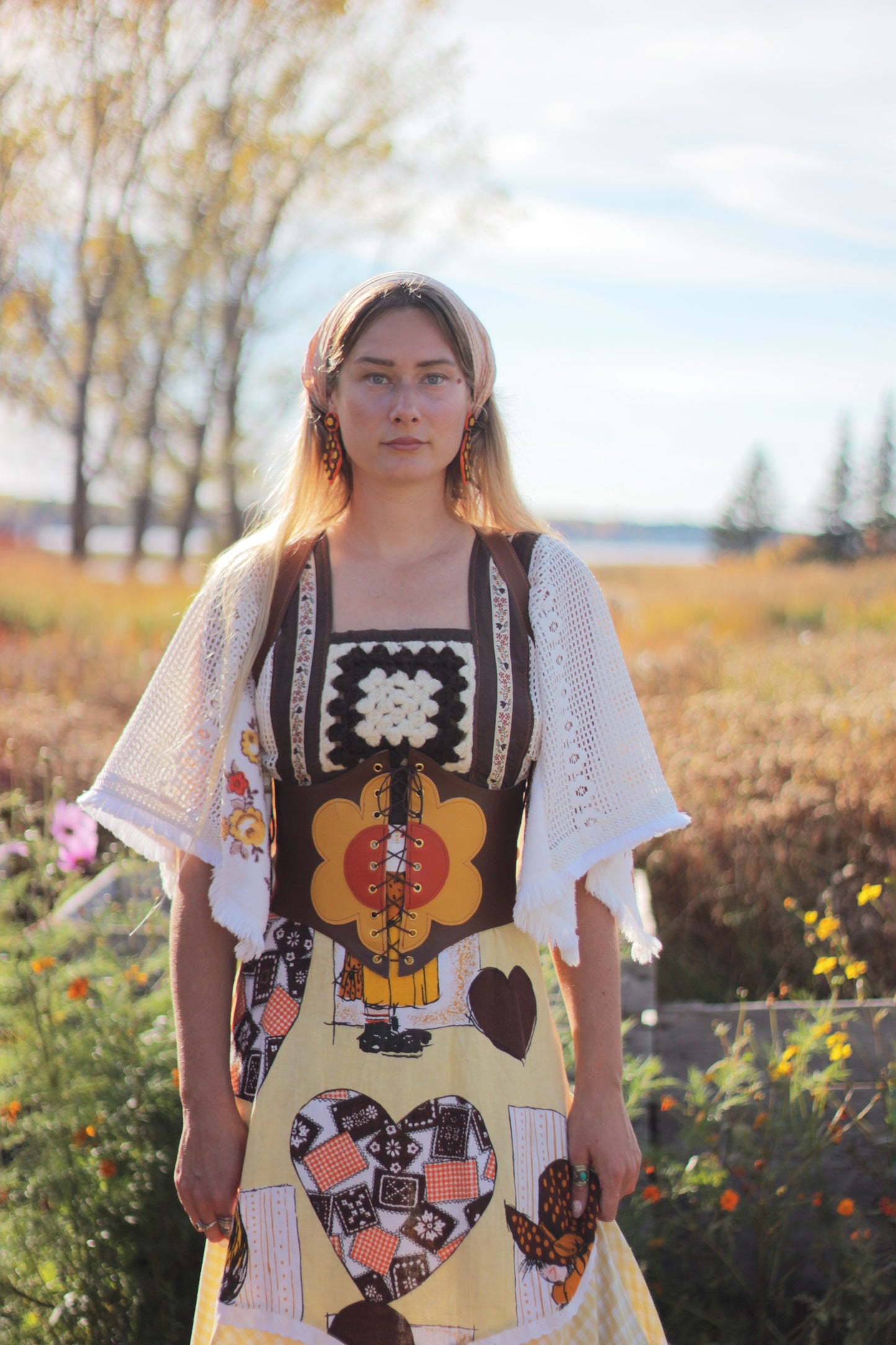 Kyramade vegan leather flower harness